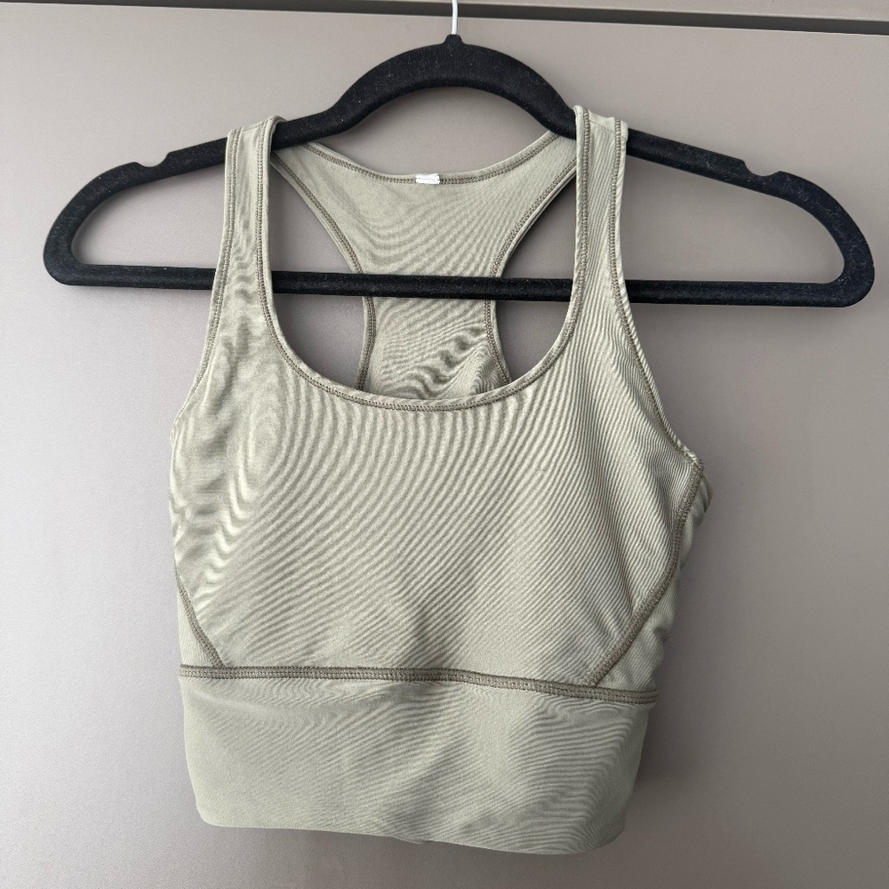 Navy Green Workout Top/Bra